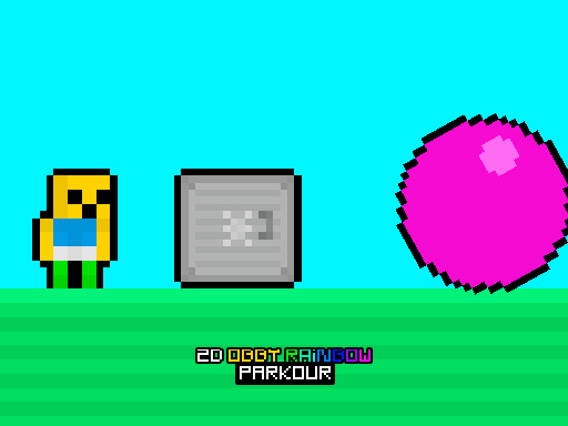 2D Obby Rainbow Parkour gameplay