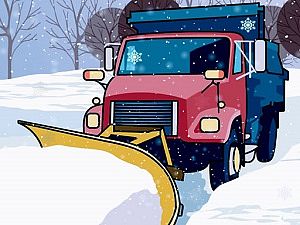 Hidden Snowflakes in Plow Trucks gameplay
